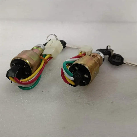 Get Your Machine Running Smooth With This 2pcs Four Position Ignition Switch, 4-wire connectors with keys for utility vehicles.