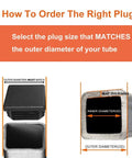 Diagram showing how to size 8 Pack One And Three Quarter Inch Square Plastic Plugs End Caps For Square Tubing Posts