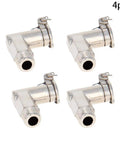 Must Have Spring Oil Cup Set Four 4 Pcs M10x1 Aluminum Alloy Oil Dispenser Cups Silver Tone for Lathe Machines and Power Tools