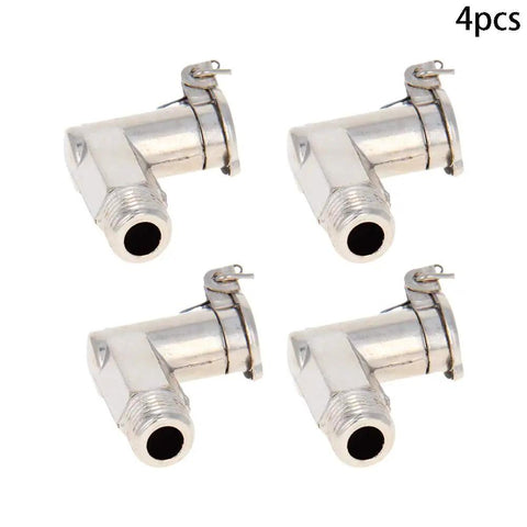 Must Have Spring Oil Cup Set Four 4 Pcs M10x1 Aluminum Alloy Oil Dispenser Cups Silver Tone for Lathe Machines and Power Tools