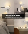 M02 Wall Mounted Reading Light with Romantic Ball Light and USB Port in bedroom, living room, study area