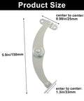 2 Pack Heavy Duty Lid Support Hinges 180 Degree Adjustable for Cabinets, Furniture and Gates in Stainless Steel Silver shown