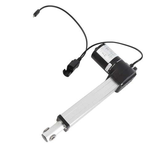 Heavy Duty L Shaped Electric Actuator Engineered With Rock Solid Steel Build For Silky Smooth Bed Lifting And Ultra Reliable Precision Motion In Any Home Or Shop Project, featuring stainless steel arm and motor.