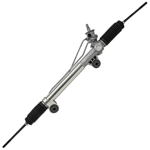 RWD Front 9 Piece Rack and Pinion Kit for 1999-2006 Chevy Silverado 1500 and GMC Sierra 1500, close-up view of rack and pinion