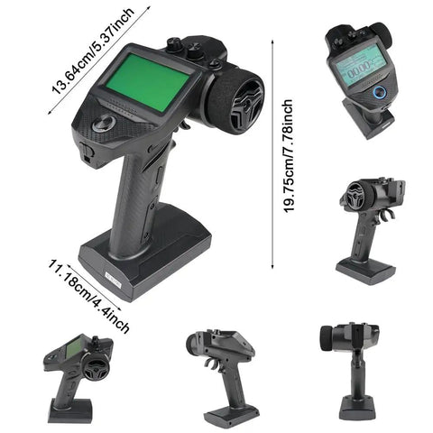 10 Channel RC Transmitter With 11 Channel Receiver 2.4GHz LCD Display Remote Controller For RC Cars And Boats