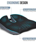 Ergonomic Wedge Seat Cushion For Tesla Cybertruck with U-shape and hip-hugging design for lumbar relief and comfort.
