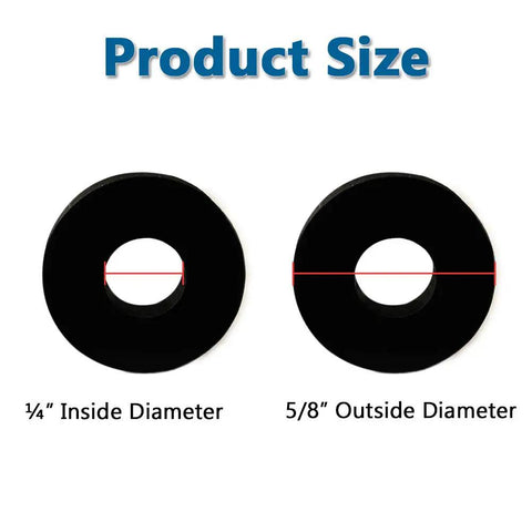 One Hundred Pack Heavy Duty EPDM Rubber Flat Washers And Spacers Measuring 1/4 In X 5/8 In Perfect For Faucets Pipes Hoses And Hardware Built Tough For Outdoor Conditions Delivering No Sweat Leak Proof Seals