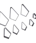 8 Piece Leather Punch Die Set Diamond Shaped Holes For Leather Craft Dope High Carbon Steel Cutting Dies Displayed on White Background