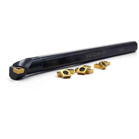 Three Quarters Inch By Ten Inch Solid Carbide Indexable Boring Bar With Ten Carbide Inserts For Right Hand Turning Heavy Duty Tool