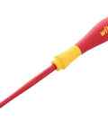 Insulated SoftFinish Slotted Screwdriver 3.5mm X 100mm With Red Handle Pro-Grade Build Electrician's Go-To Tool
