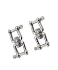 Slick 2 Pack Jaw And Jaw Anchor Swivels Crafted From Tough 304 Stainless Steel For Outdoor Jobs, showing heavy-duty dual swivels.