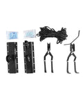 Heavy Duty Overhead Hoist And Pulley System With Sixty Kilogram Capacity, mounting brackets, rope, hooks, and hardware components.