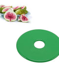 Top Tier Food Grade Silicone Dehydrator Sheet, Tailored For FD660 Fruit Dryer Machine, vibrant green round liner with center hole for easy use.