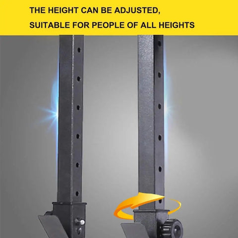 Adjustable height detail of Home Gym Multi Function Weight Lifting Rack With Adjustable Weight Bench for Squats and Bench Press