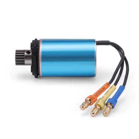 Beefed Up Brushless Motor With Pinion And Set Screw Upgrade Kit For One To Eighteen Scale RC Cars Fits 18859A M1904 M1905 Blue