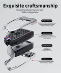 Exploded view of BMW Carbon Fiber Key Fob Cover Case with metal shell, showing zinc alloy and silicone construction layers.