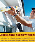 Dripless CR400 contractor caulk gun with cradle frame, 29 oz capacity, machined ratchet teeth