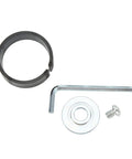 Universal Dust Shroud for 4 to 5 Inch Angle Grinders With Clear Guard and Vacuum Adapter, Easy Install Kit components displayed