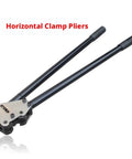 Heavy duty steel strapping machine tool kit featuring manual sealer and tensioner set for 32mm heavy gauge banding supplies, horizontal clamp pliers.