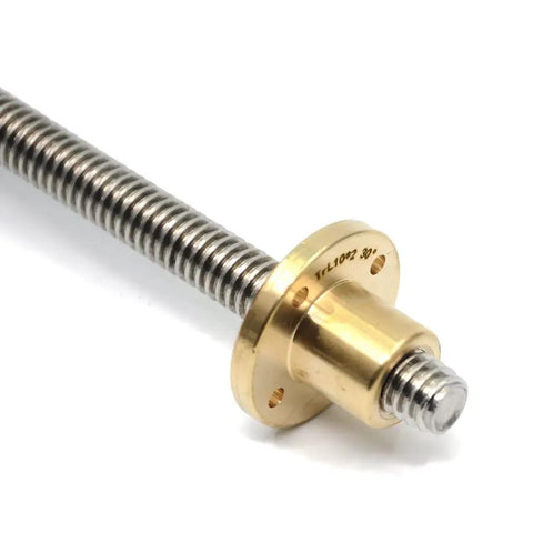 Left Hand T10x2 300mm Lead Screw Kit With Brass Nut Acme Thread 2mm Pitch for 3D Printer and CNC Z Axis