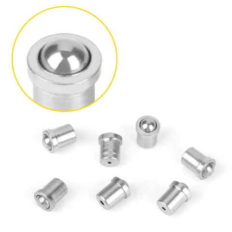 Top Shelf 304 Stainless Steel Ball Plungers Set Of Twenty Slick Positioning Beads, showcasing spring loaded pins in various sizes.