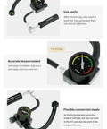 Manual Air Tightness Tester GJQM 01 with black finish, handheld pressure tester for quick leak tests of rooms and enclosures in 2024