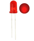 Hella Bright 5mm LED Diodes 100 Pack, Diffused Round Bulbs With 20mA Rating And 620nm Wavelength, red LED diode with straight pins.