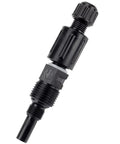 1/4-inch UCDBINJ injection check valve, black plastic inline valve with barbed hose fittings