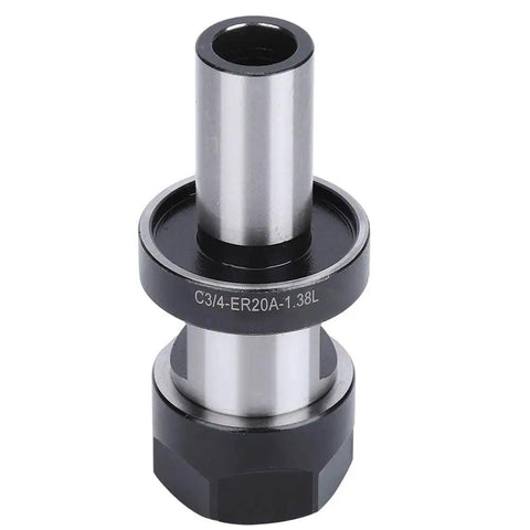 Lengthening Chuck Collet Tool For Carving Machines With ER20A Clamping System Three Quarter Inch Hole Diameter Alloy Body 1.38 Inch Length Pro Grade Precision For Smooth Boss Level Carving, alloy body