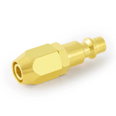 Brass Pneumatic Hose End Repair Fitting 1 Quarter Inch ID 1 Quarter Inch Barb Reusable Replacement Plug for Polyurethane Hose