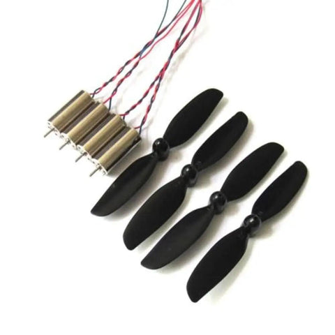 8520 Coreless Brushed Micro Motor Set with 8.5x20mm motors and 75mm CW CCW propeller for micro quadcopters