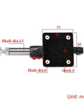 Heavy Duty Push Pull Toggle Clamp 500Lb Capacity, 90 Degree Operation, 32mm Plunger Stroke, Quick Release, Adjustable Clamp For Woodworking Jigs And Fixtures, Welding, Crosscut Sled And CNC Machining, 13mm shaft, 4-hole base