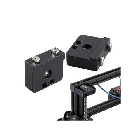 Upgrade Your Ender 3 V2 With This Dual Z Axis Kit Featuring Smooth Lead Screws And Stepper Motors For Pro Level 3d Printing Results That Look Totally Sweet. Black metal Ender 3 V2 dual Z axis bracket kit with lead screw mount