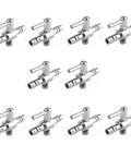 Air Flow Control Valve For Aquarium Fish Tank 4 mm Inlet And Outlet Copper Nickel Plated Silver Tone Durable 10 Pack Quiet Low Noise Water Flow Regulator For Filtration System And Aeration arranged in two rows