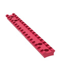 Red Picatinny Rail Mount For Savage Axis Series Rifles Including Axis Edge Axis II And Axis XP Compatible With Picatinny And Weaver Rings Lightweight 6061 Aluminum Includes 6-48 x 1/4 And 8-40 x 1/4 Screws close-up view