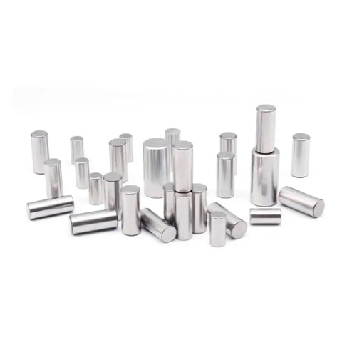 Five Hundred Piece HRC62 Bearing Steel Cylindrical Dowel Pins For Precision Alignment And Locating, various sizes displayed