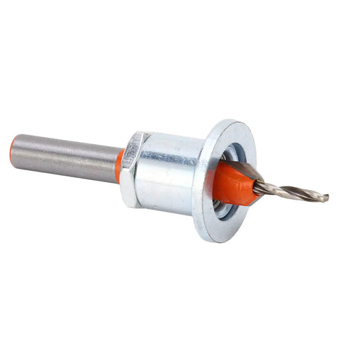 Rock Solid Countersink Drill Bit Set With Adjustable Depth Battle Tested Tungsten Steel Alloy Counterbore Bits showing a precision bit with adjustable depth ring.