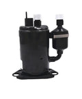 Pro Grade 72 Volt Dc Motor Ac Compressor For Ev Electric Vehicle And Heavy Duty Truck Climate Systems side view with connectors