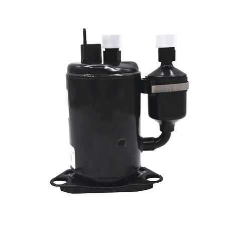 Pro Grade 72 Volt Dc Motor Ac Compressor For Ev Electric Vehicle And Heavy Duty Truck Climate Systems side view with connectors