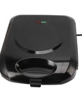 Multifunctional Electric Breakfast Maker With Nonstick Panini Press Surface Features Double Sided Grilling For Cooking Donuts Waffles And Sandwiches In Your Kitchen Easy To Use Versatile Appliance, top view.