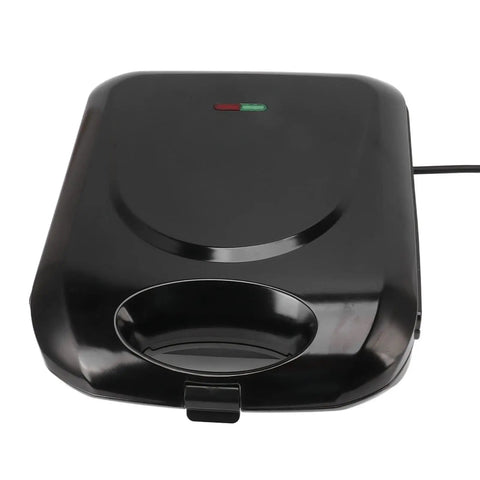 Multifunctional Electric Breakfast Maker With Nonstick Panini Press Surface Features Double Sided Grilling For Cooking Donuts Waffles And Sandwiches In Your Kitchen Easy To Use Versatile Appliance, top view.