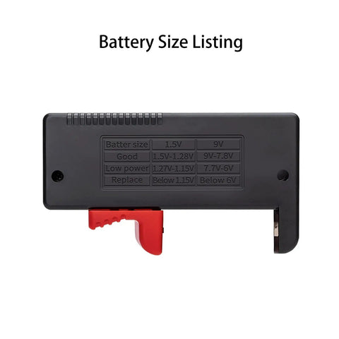 Portable Battery Tester For AA AAA C D 9V And Button Cell Batteries All In One Volt Checker With Pocket Friendly Design And Easy Readout 2 Pack, ABS body