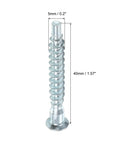 All Purpose Heavy Duty Furniture Fix Kit With Confirmat Screws 5x40mm Hex Socket Zinc Plated Wood Screws 100 Pack close-up