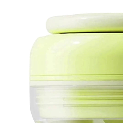 Close-up of the lid of 2 In 1 Ice Bottle Portable Ice Maker Hydration Gear With Leakproof Seal in light green color.
