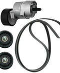 Heavy Duty V Ribbed Belt Tensioner And Idler Pulley Kit For 2.0L Or 2.4L Four Cylinder Engines On 2006 Through 2015 Models, Keeps Your Drive Train Running Smooth Without Any Messy Greasing Required.