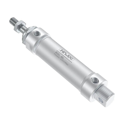 Dope Compact MAL Mini Pneumatic Cylinder With Magnetic Stop, 0.75 Inch Bore And 3 Inch Stroke, Aluminum Round Body