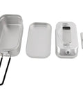 Ultralight Aluminum Camping Cookware Set 2-In-1 Grab-And-Go Lunch Box And Kettle With Folding Handle in parts view