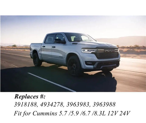 Pickup truck driving in desert, suitable for Heavy Duty Diesel Fuel Line Sealing Washers Kit For Dodge Cummins 5.7L 5.9L 6.7L Banjo Bolts