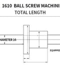 Top Notch SFU1605 Ball Screw Kit With Single Nut And 750mm Length For High Load Capacity, Ultra Quiet Smooth Operation, And Super Easy Mounting On Your DIY CNC Router Projects Now. 16mm ball screw machining drawing