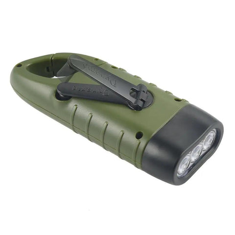 Two Pack Hand Crank Solar Powered Flashlights For Emergency Use Rechargeable LED Survival Torch With Dynamo Power Quick Snap Carabiner Carry Outdoor Gear Essentials For Camping And Hiking Green
